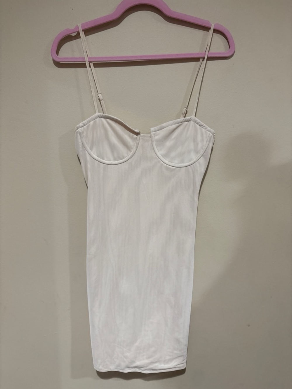 Missguided White Mini Dress with Spaghetti Straps